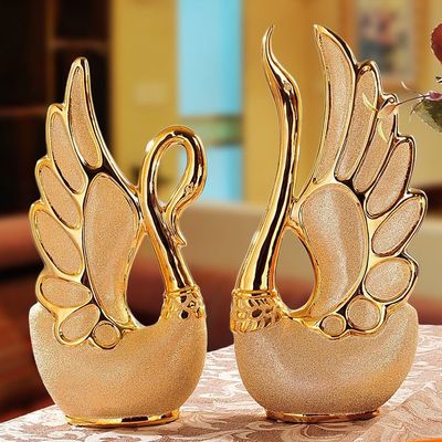 【忠誠(chéng)瓷業(yè)】歐式現(xiàn)代客廳裝飾品陶瓷工藝品天鵝擺件家居飾品創(chuàng)意擺設(shè)結(jié)婚禮物#現(xiàn)代##禮物##客廳##